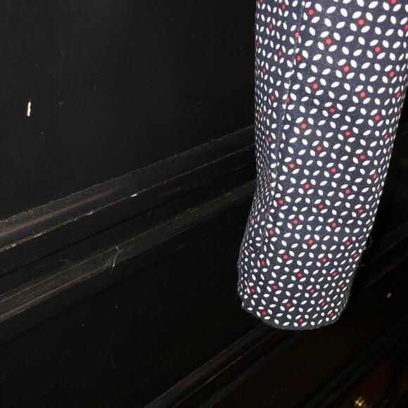 H&M Preppy Academia Retro Y2K Black White Red Office Cigarette Ankle Pants - Picture 4 of 10